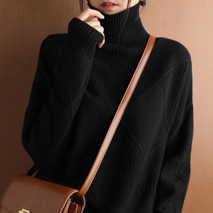 Suéter de cashmere com gola alta: Elegância e conforto para o inverno 