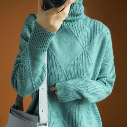 Suéter de cashmere com gola alta: Elegância e conforto para o inverno 
